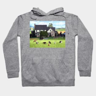 Lancaster PA - Family Farm With Cows in Pasture Hoodie